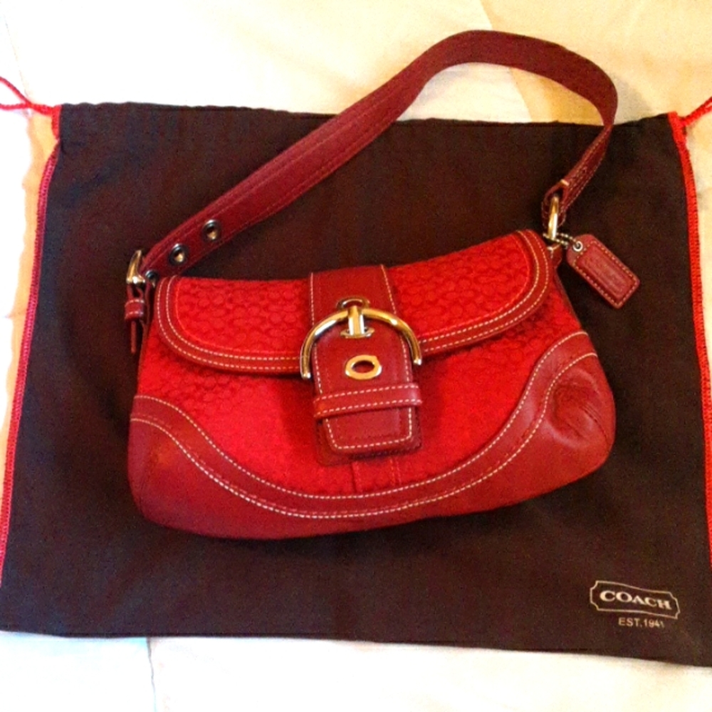 Red Coach Bag - Small, New